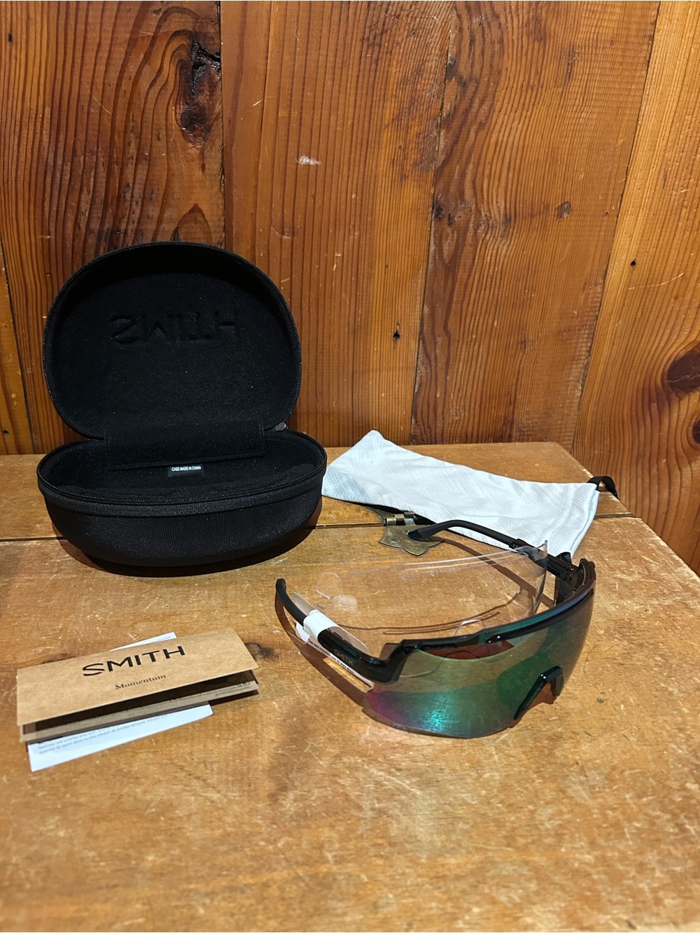 SMITH Momentum Sunglasses with Iridescent Green-Teal Lens